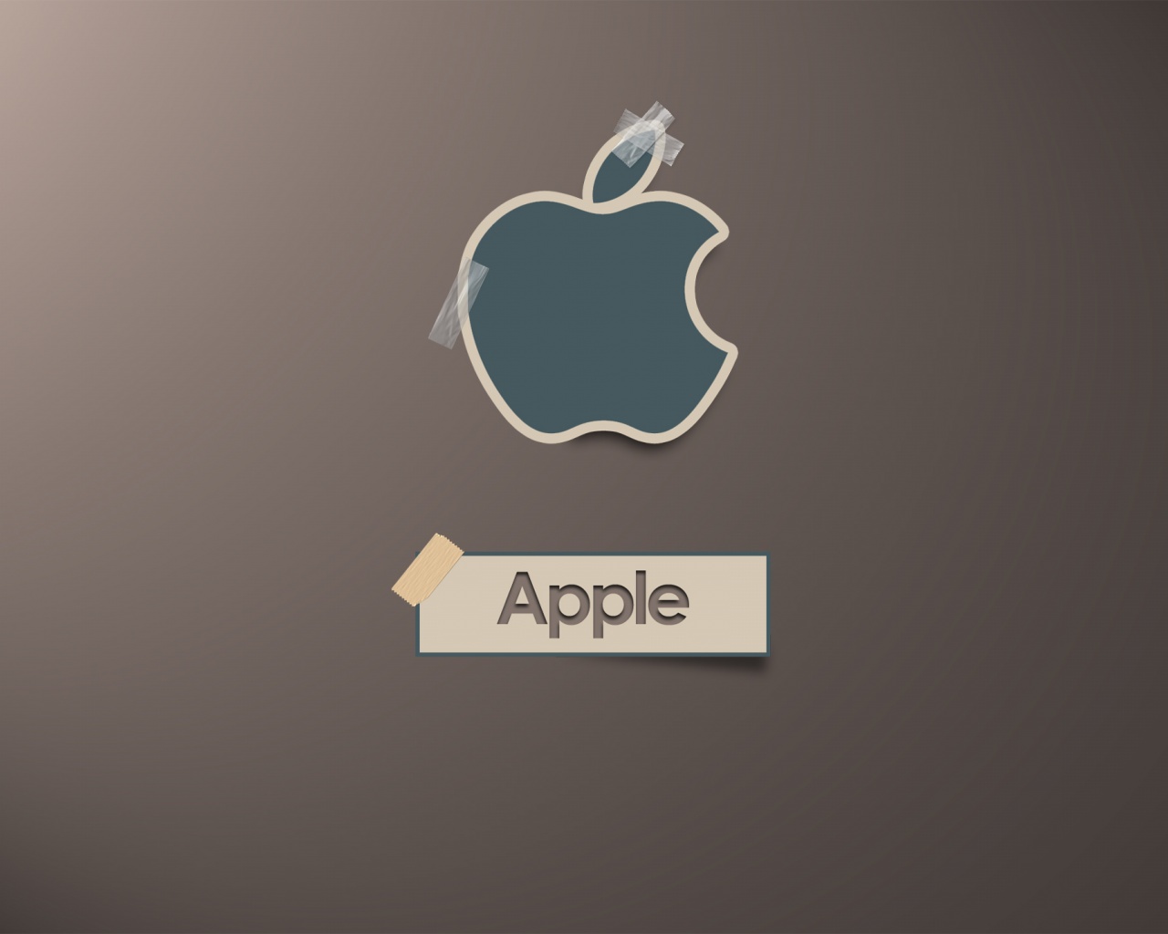 Apple Logo Scotch Tape Computer