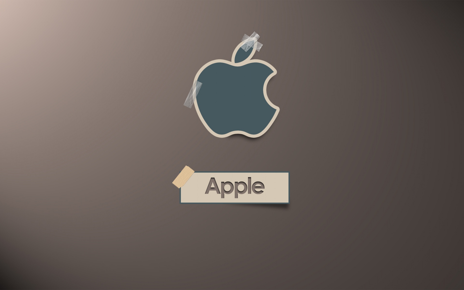 Apple Logo Scotch Tape Computer