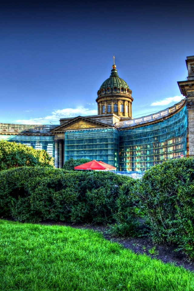 Architecture Kazan St Petersburg Cathedral Decorative Garden R