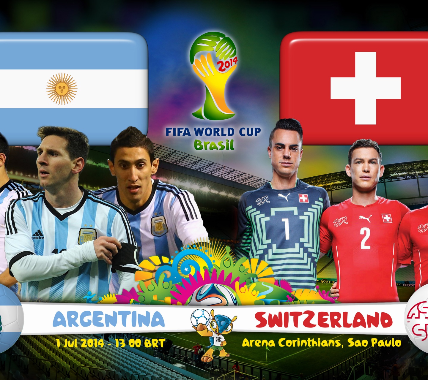 Argentina Vs Switzerland 2014 WC