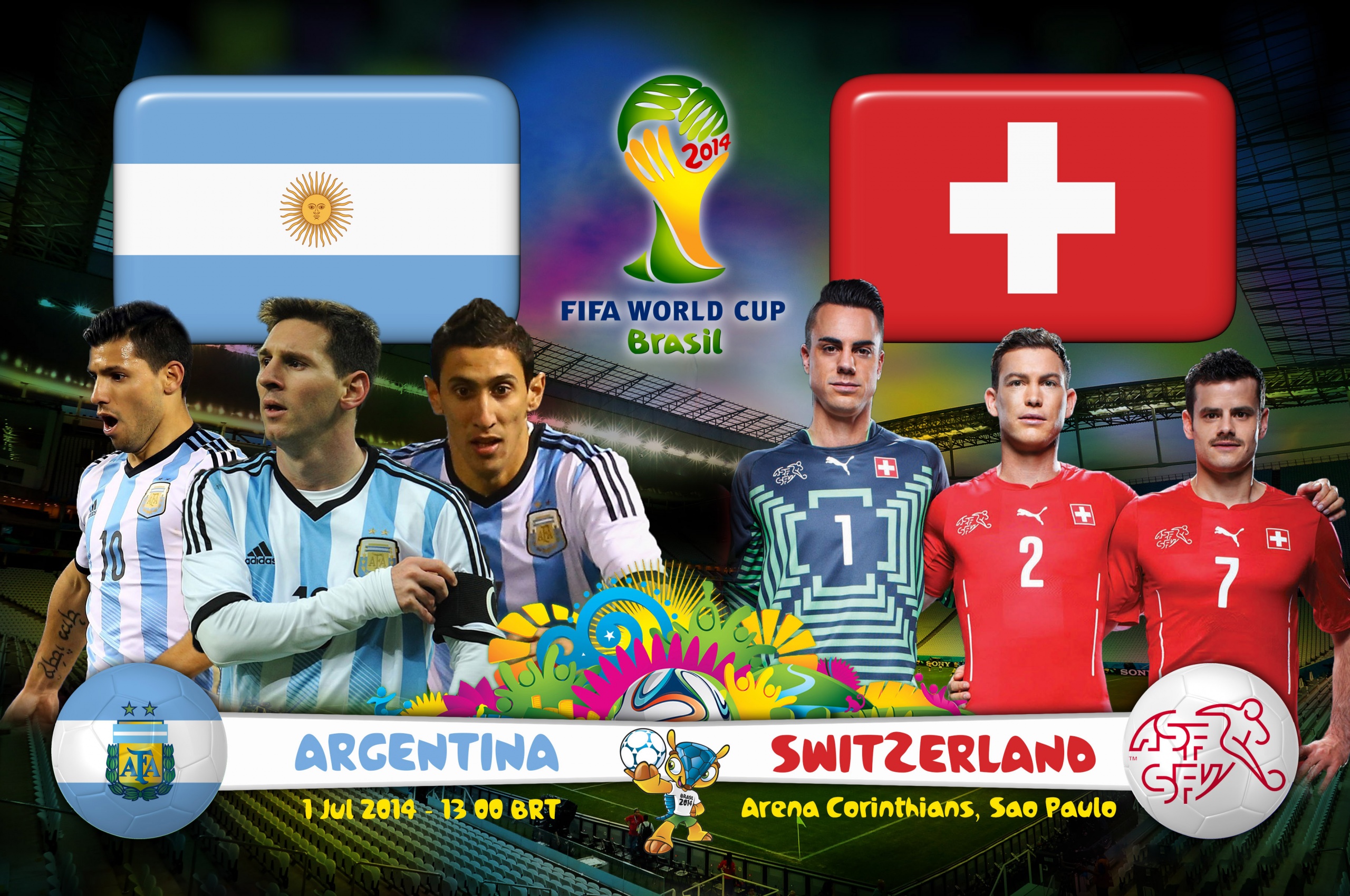 Argentina Vs Switzerland 2014 WC