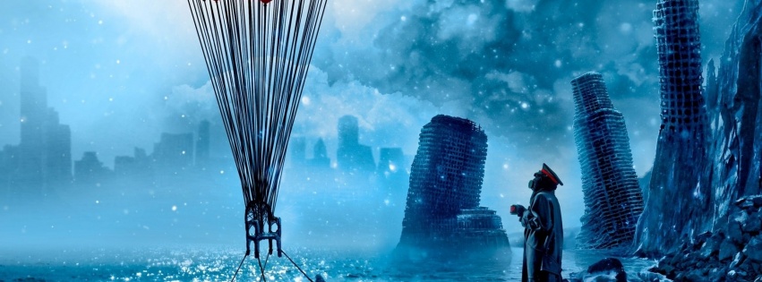 Art Romantically Apocalyptic Chair Balloons Ice Snow Captain Ruins Sea City Circle Cloud Fantasy