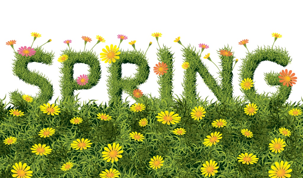 Art Spring Text Green Yellow