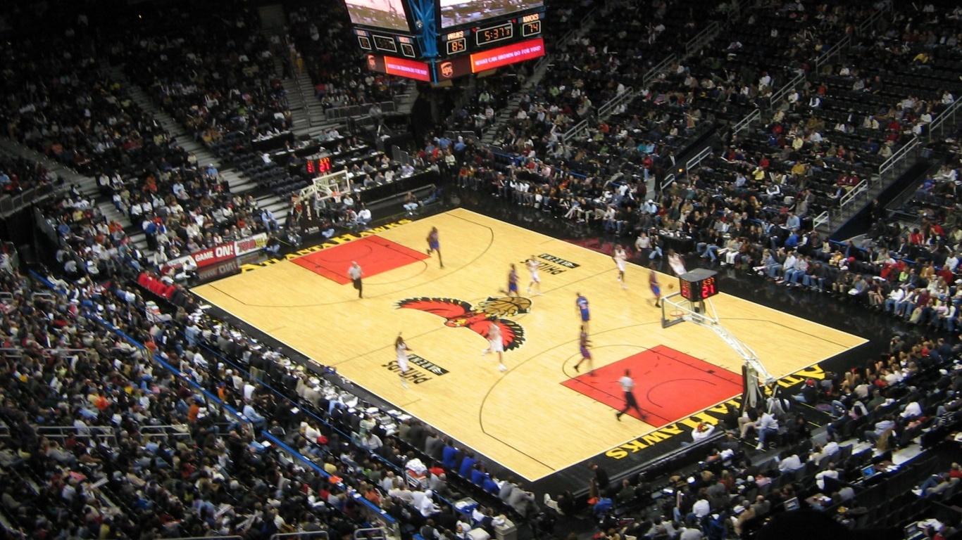 Atlanta Hawks American Professional Basketball Philips Arena