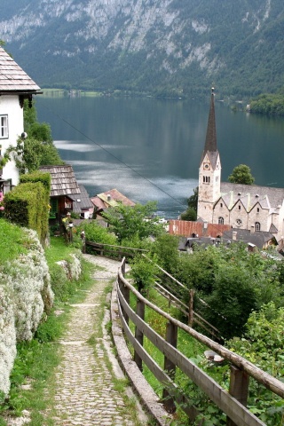 Austria Hallstatt River Homes