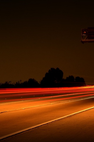 Autobahn Lights Night