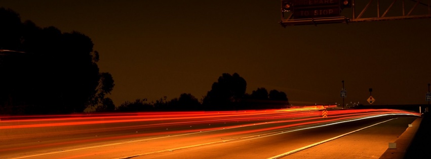 Autobahn Lights Night