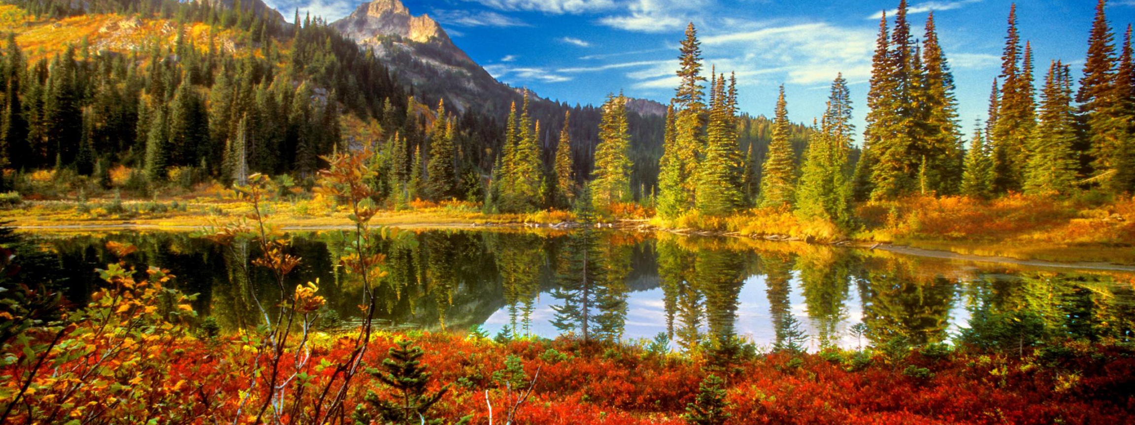 Autumn Clouds Lakes Mountains