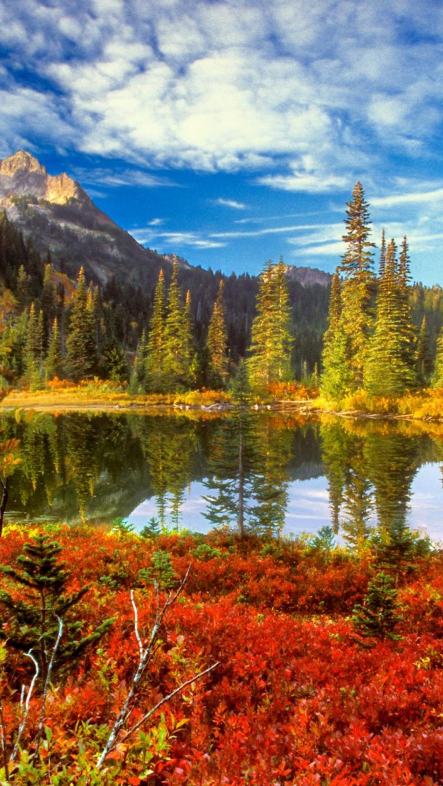 Autumn Clouds Lakes Mountains