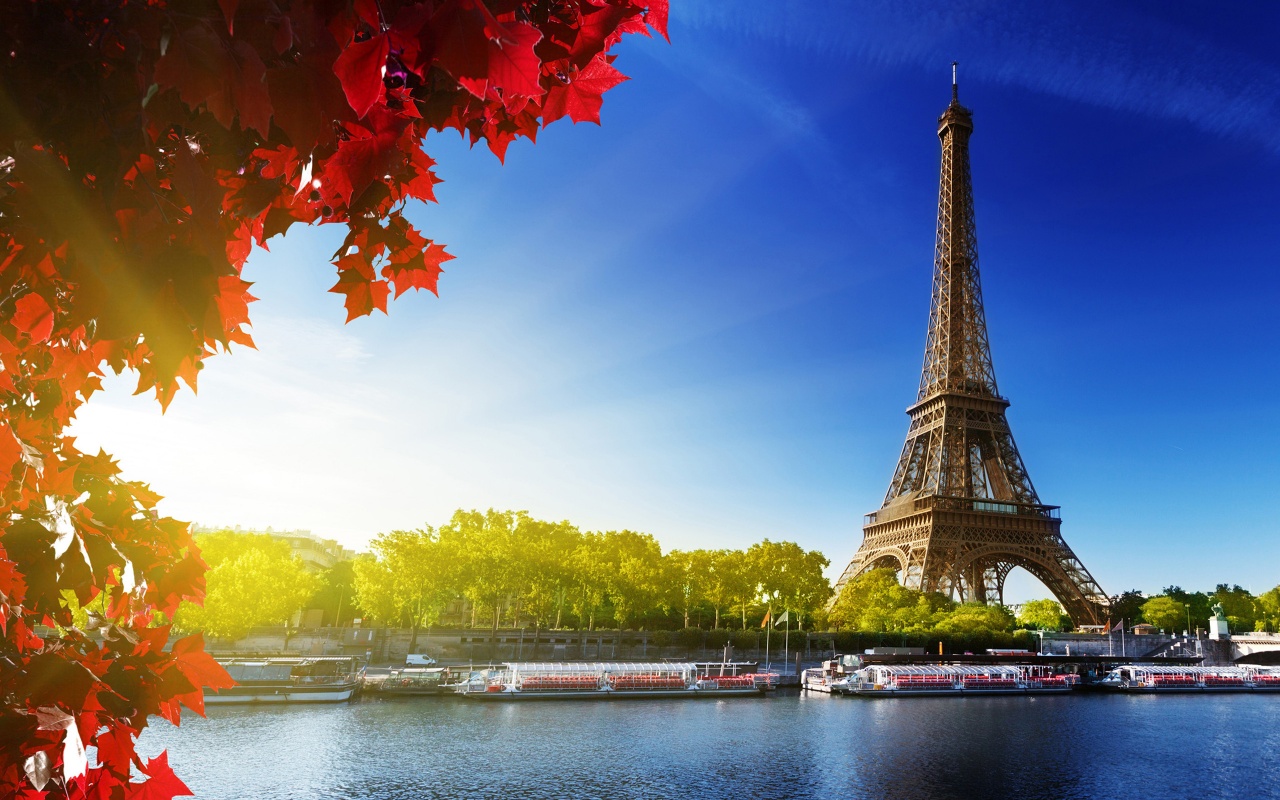 Autumn In Paris At Eiffel Tower