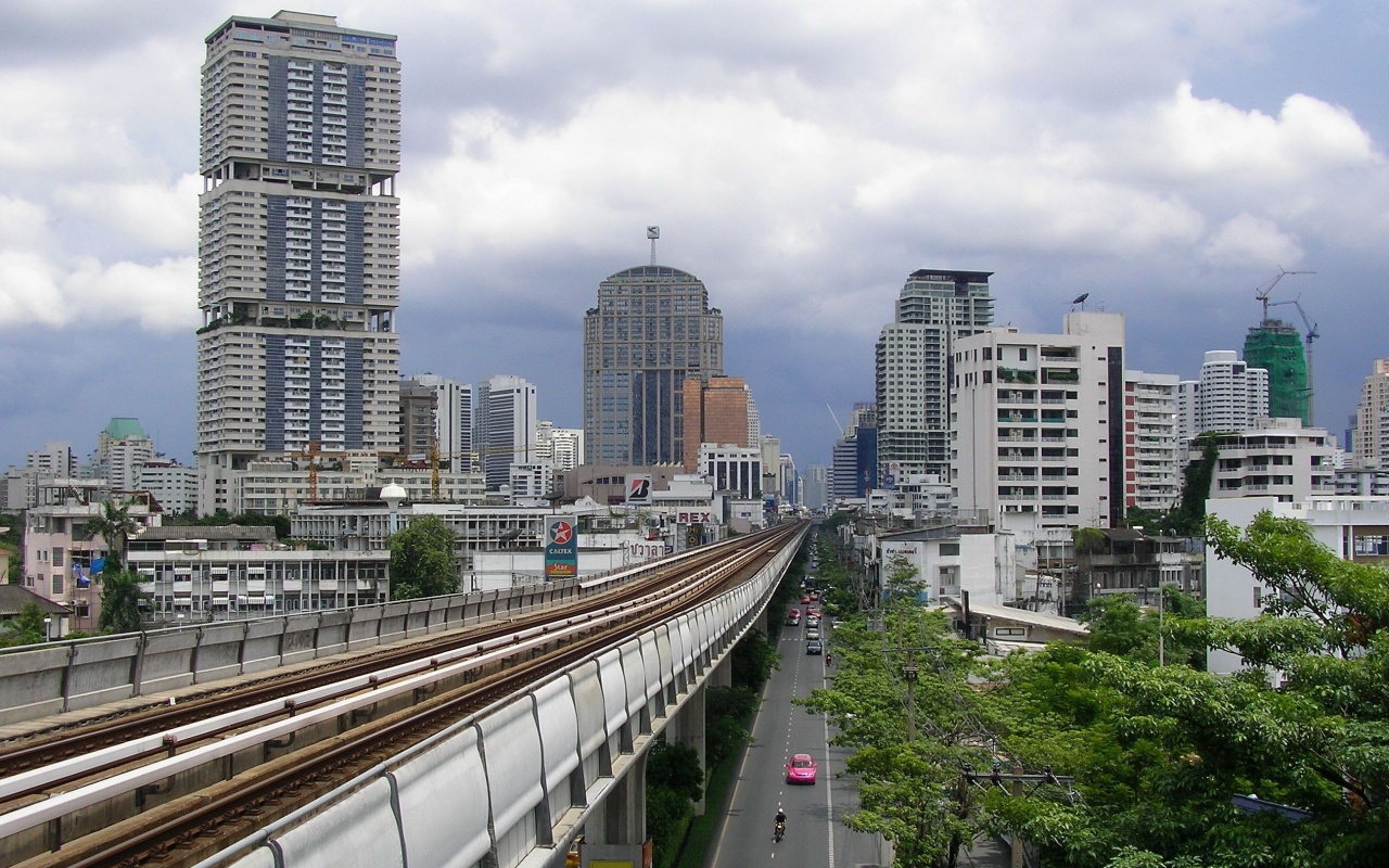 Bangkok Skytrain Bts Station Phrom Phong Vadhana Bangkok Thailand