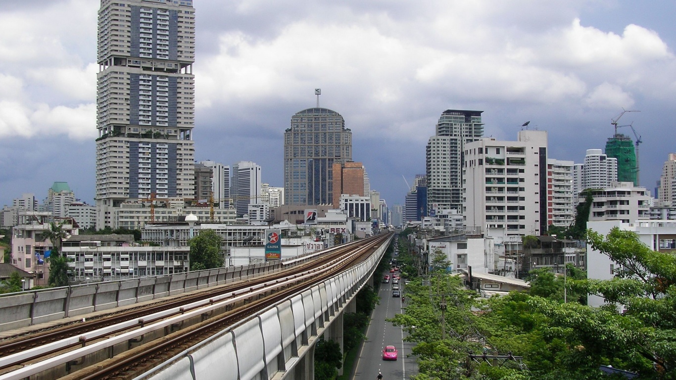 Bangkok Skytrain Bts Station Phrom Phong Vadhana Bangkok Thailand