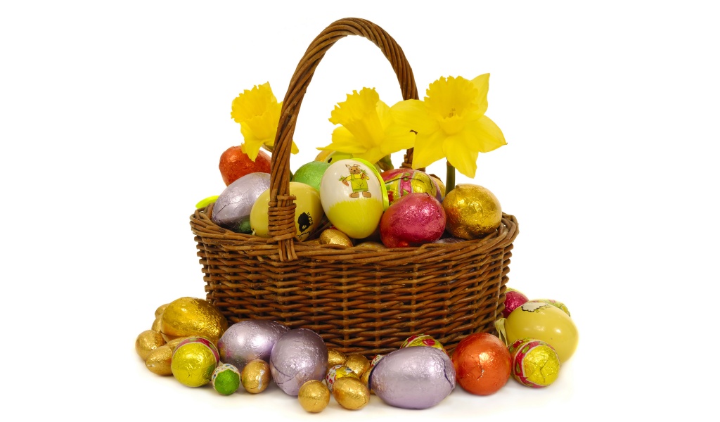 Basket With Easter Eggs
