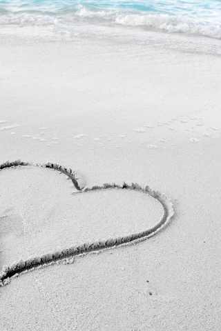 Beach Heart Maldives Nature Landscapes