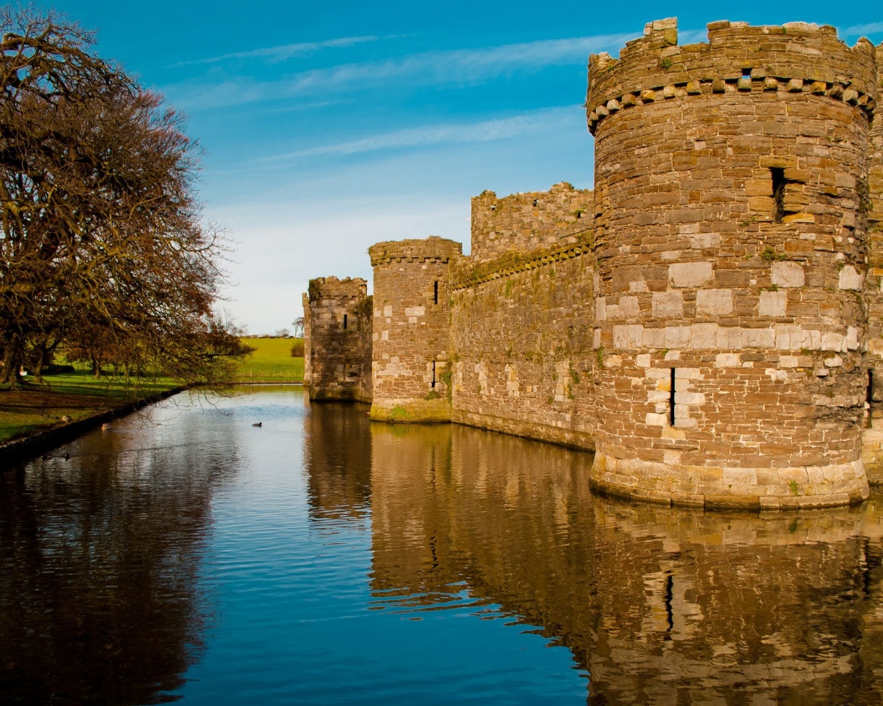 Beaumaris Castle Town Of The Same Name Wales Uk