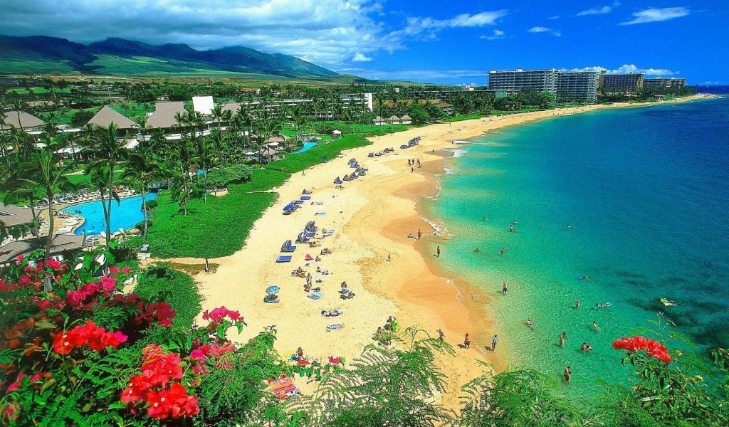 Beautiful Scenery Kaanapali Beach Maui Hawaii Archipelago United States World