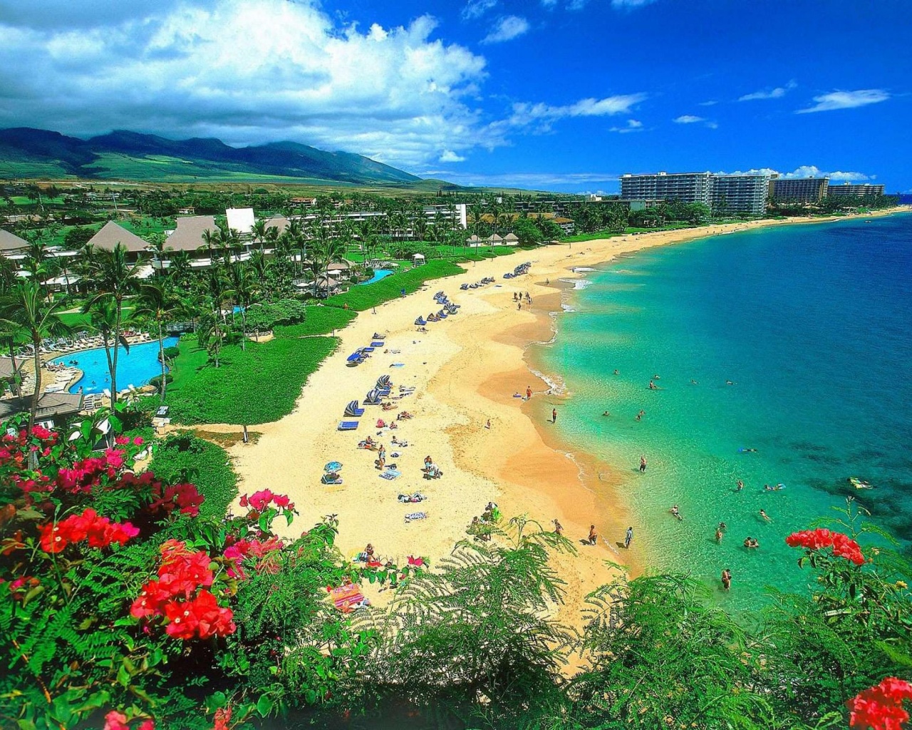 Beautiful Scenery Kaanapali Beach Maui Hawaii Archipelago United States World