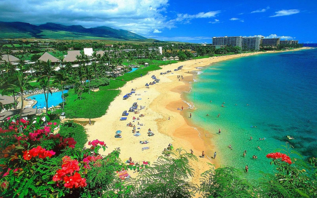 Beautiful Scenery Kaanapali Beach Maui Hawaii Archipelago United States World