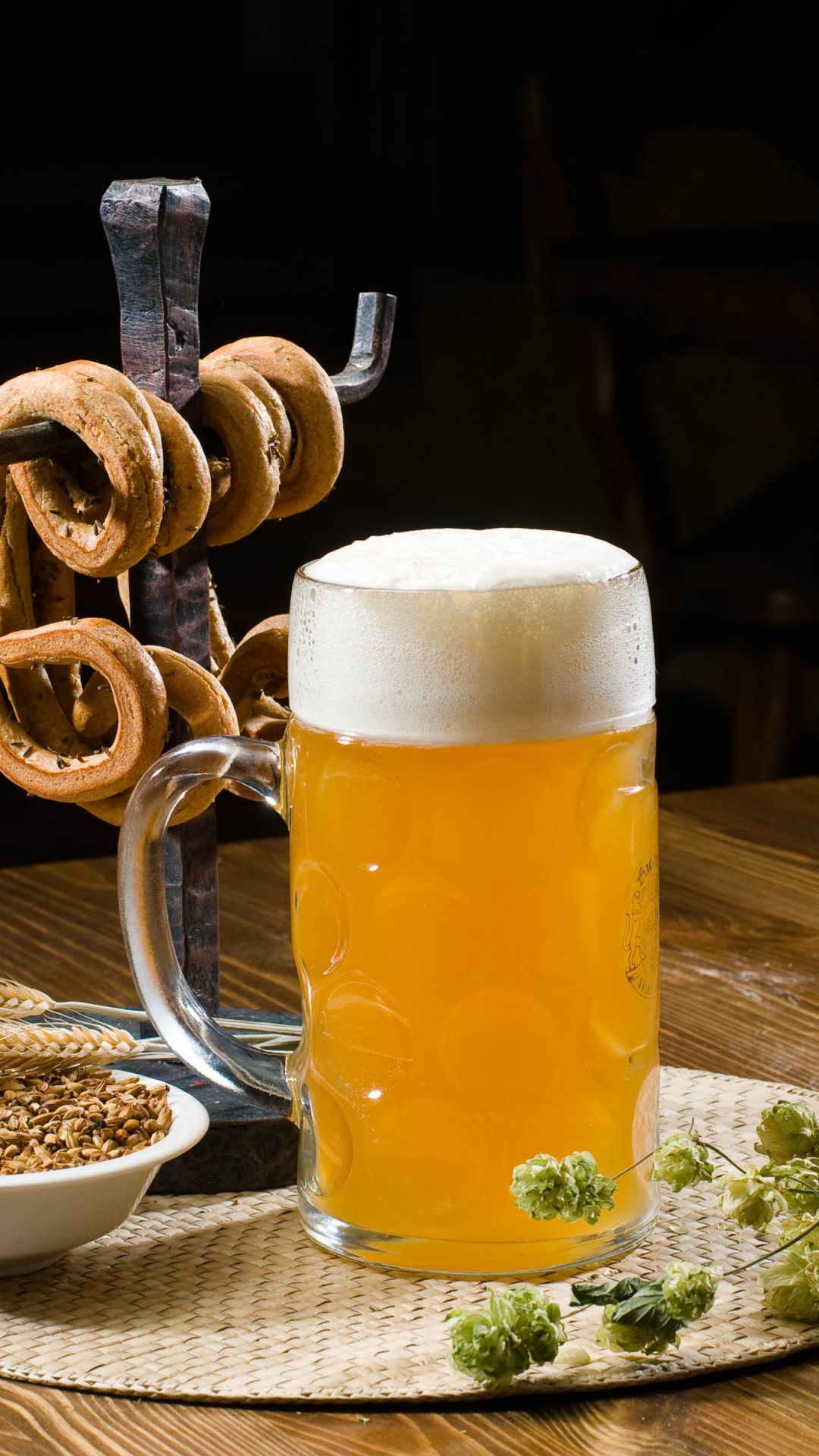 Beer Pint And Pretzels