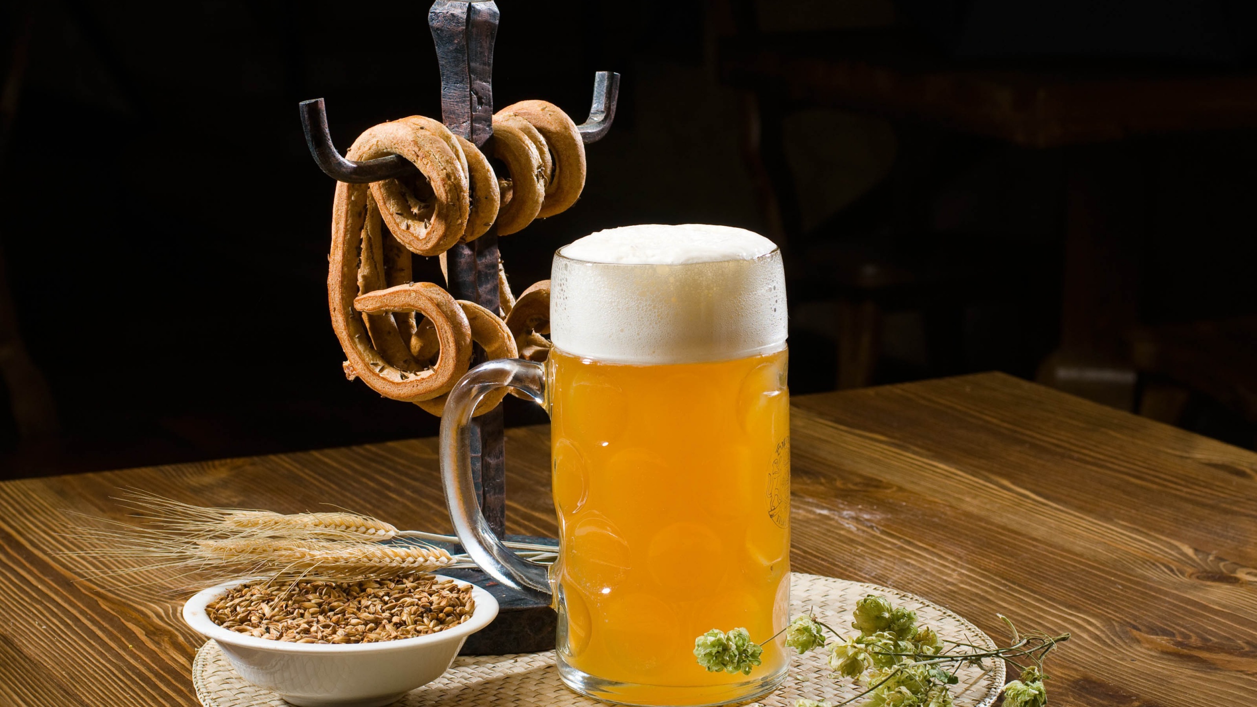 Beer Pint And Pretzels