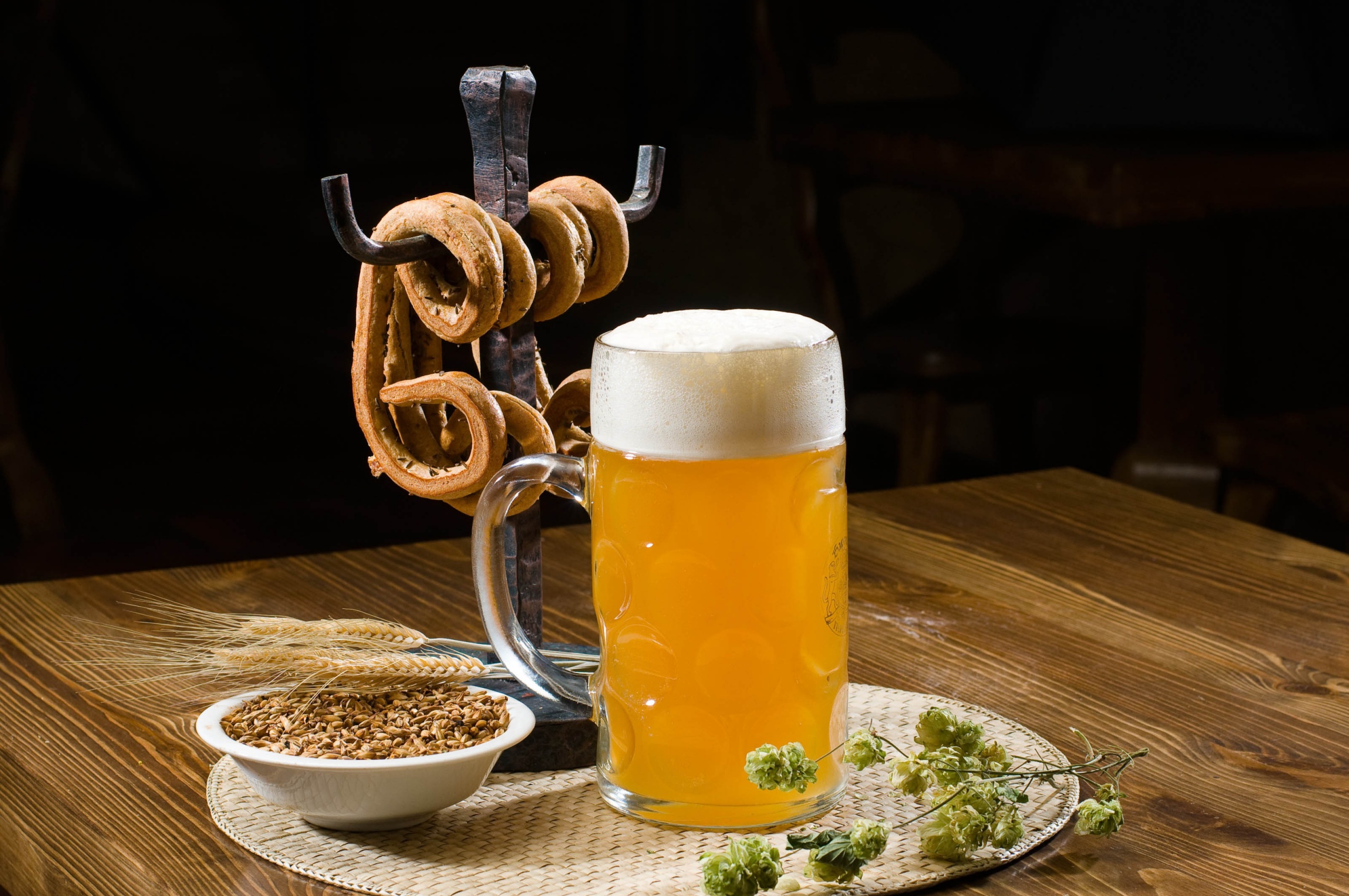 Beer Pint And Pretzels