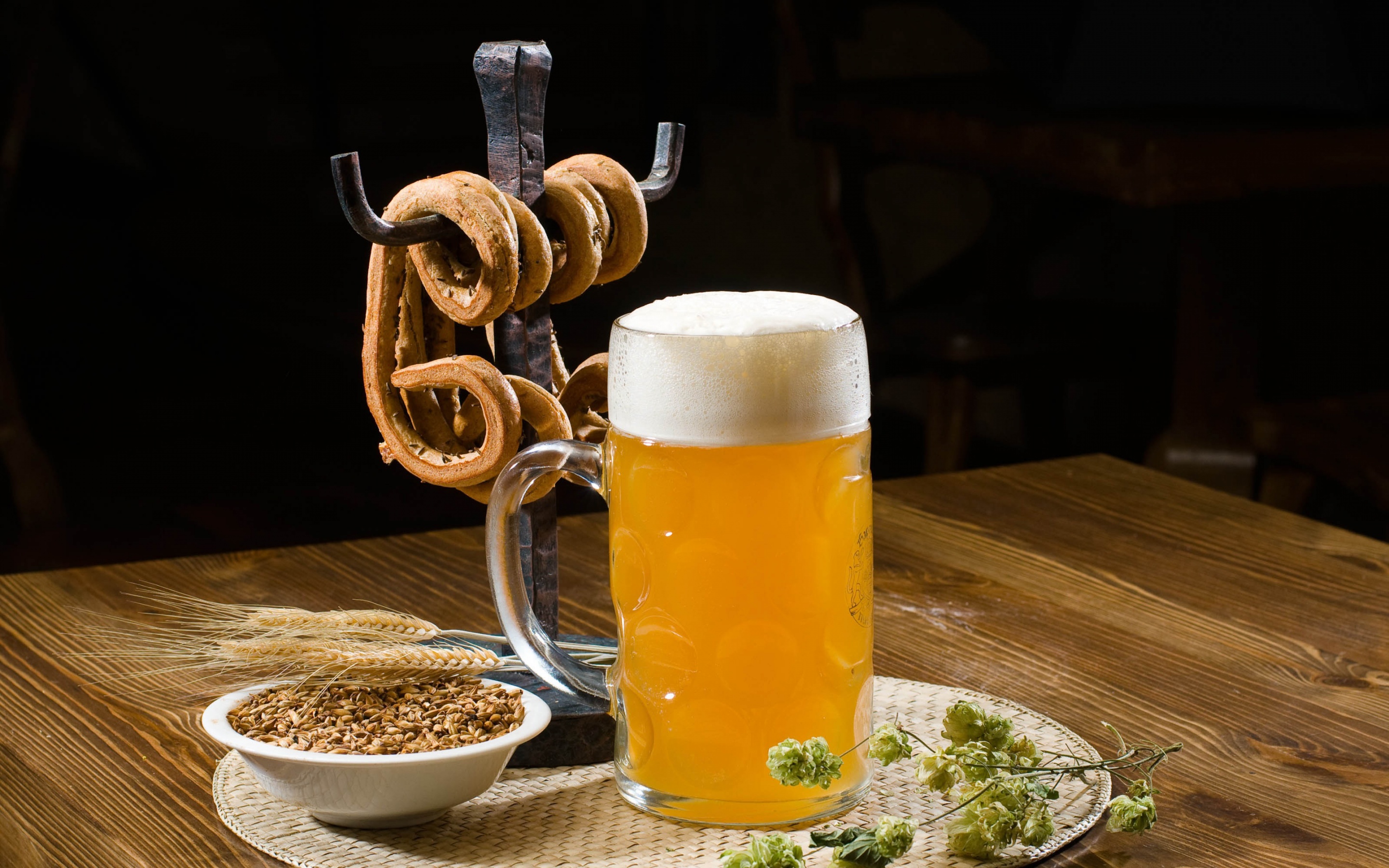 Beer Pint And Pretzels