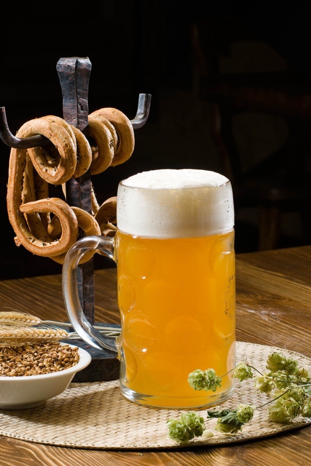 Beer Pint And Pretzels