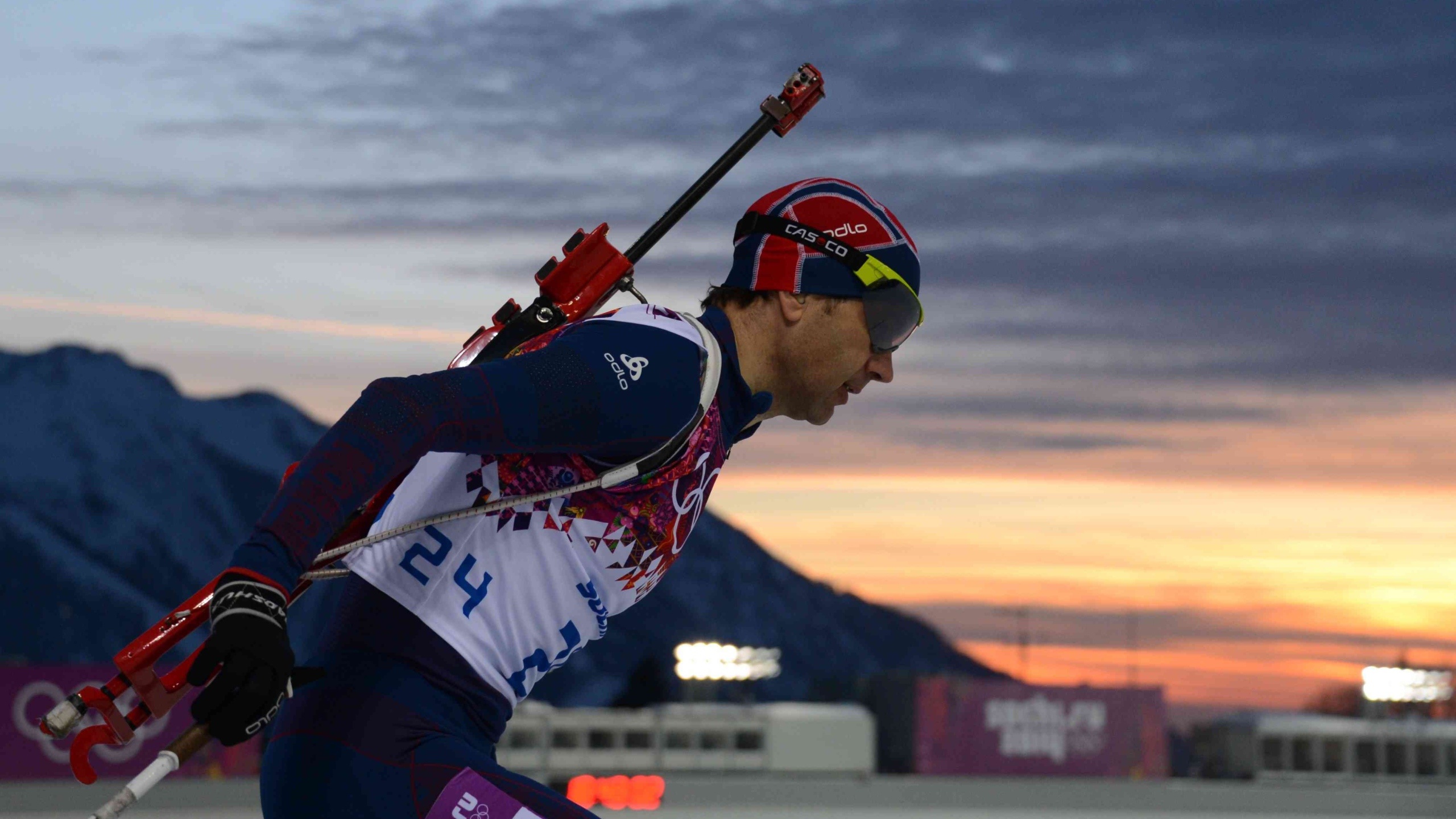 Biathlete On The Track In Sochi 2014