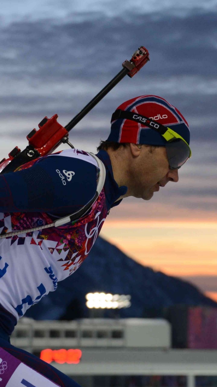 Biathlete On The Track In Sochi 2014