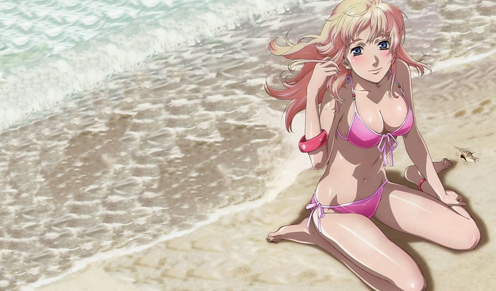 Bikini Girl Macross Frontier Groping Cavan