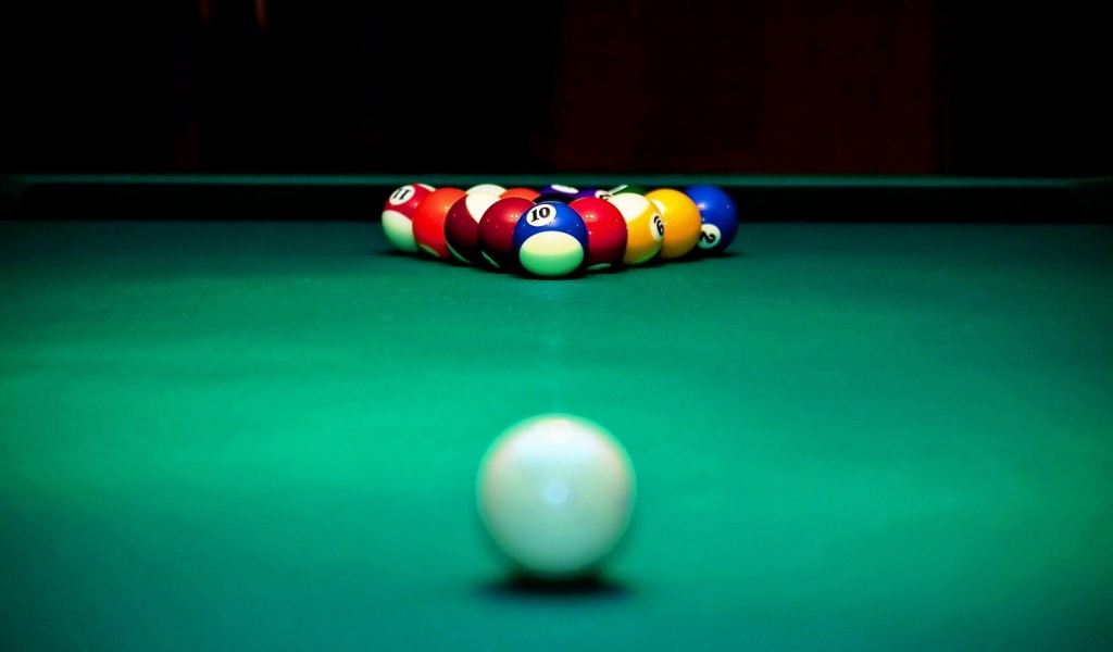 Billiard Table And Balls