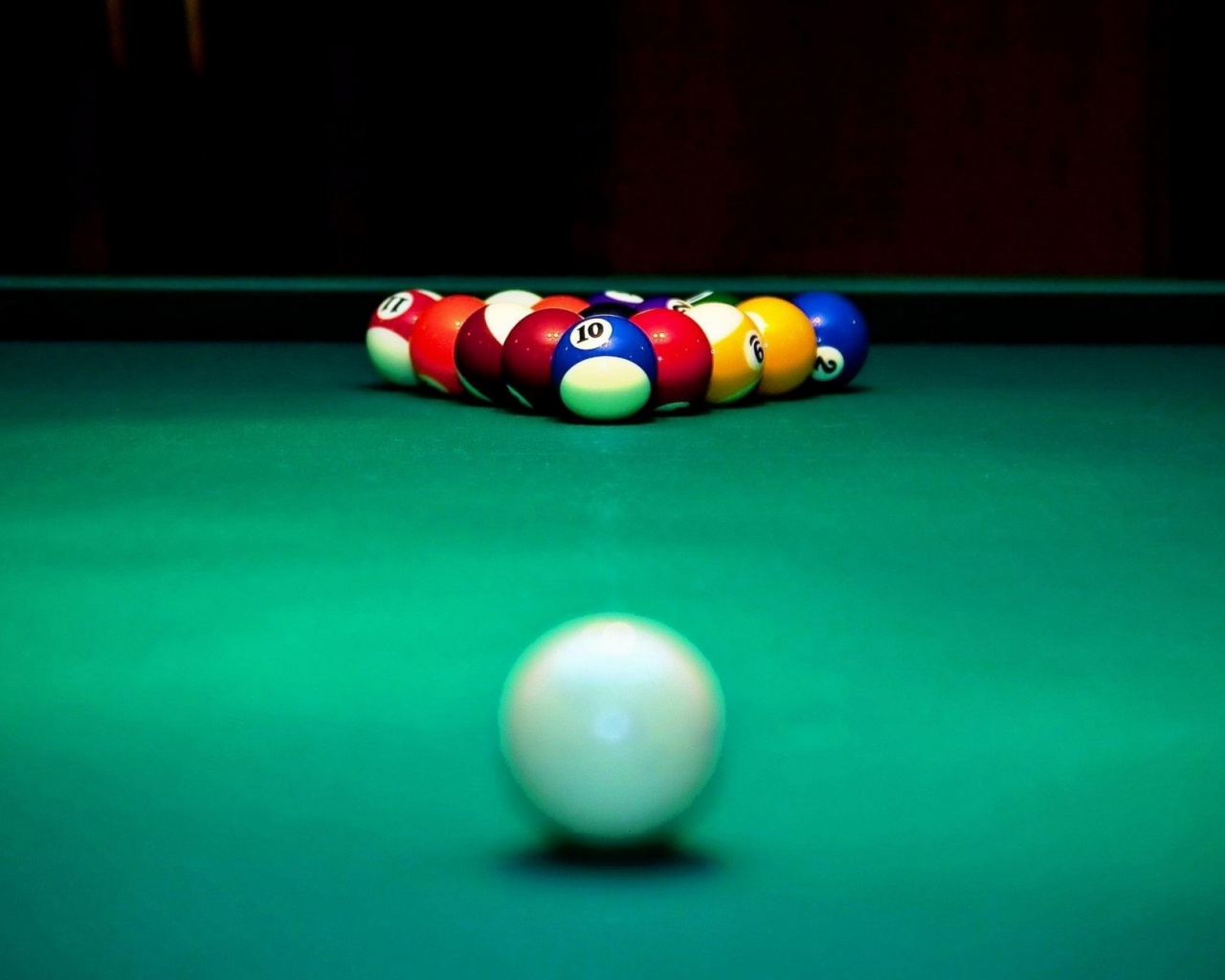 Billiard Table And Balls