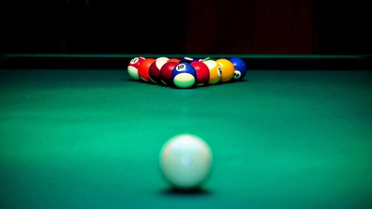 Billiard Table And Balls