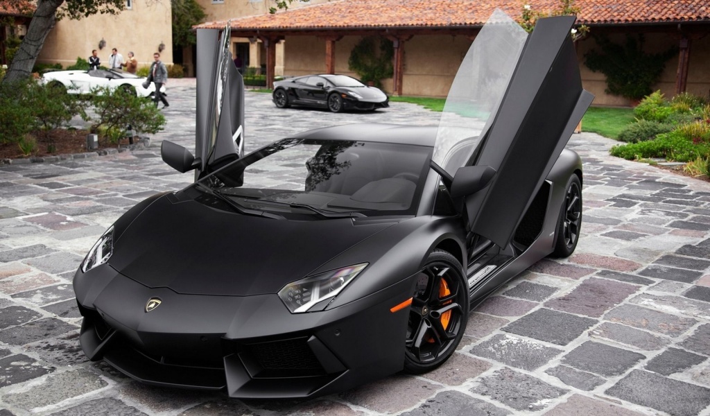 Black Lamborghini Aventador