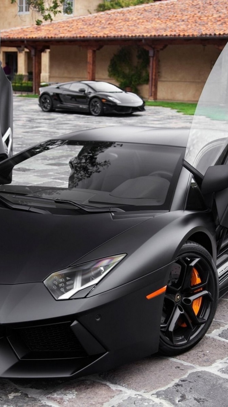 Black Lamborghini Aventador