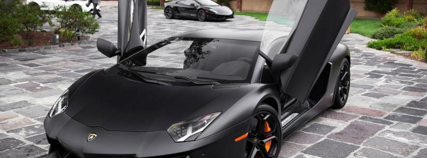 Black Lamborghini Aventador