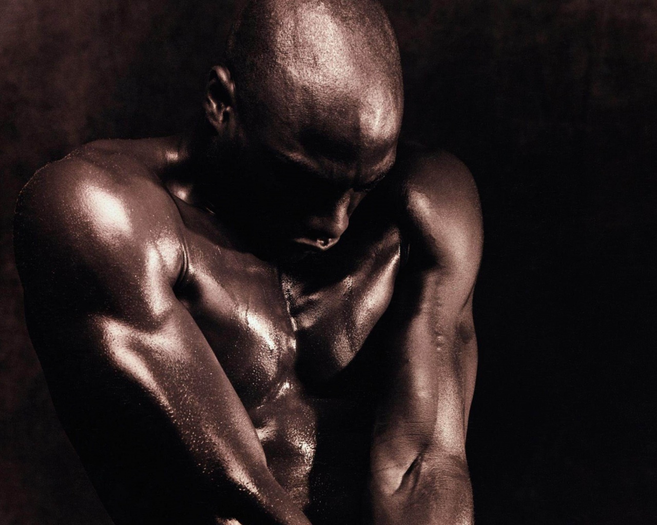 Black Man Body Power