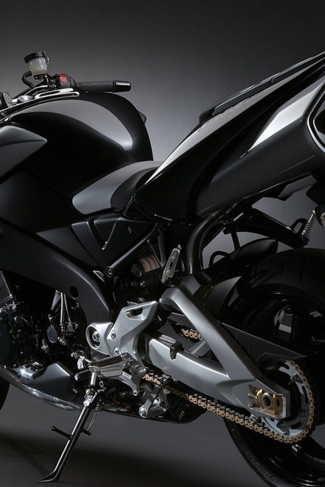 Black Silver Suzuki Moto Motorbikes