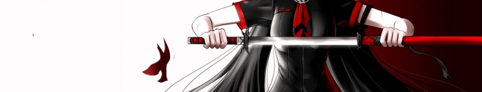 Blood C Girl Glasses Sword Pose Anime