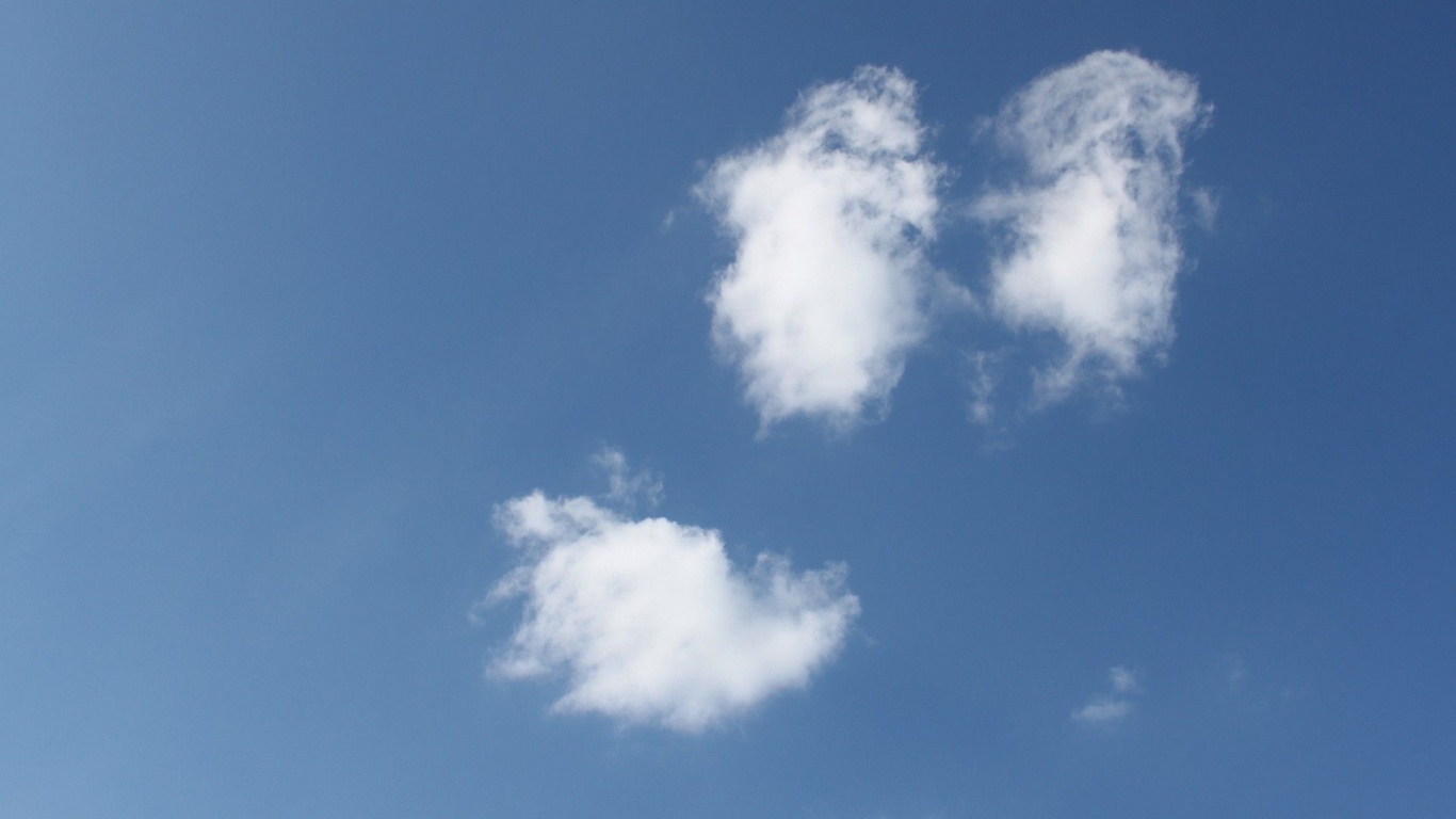 Blue Clouds White Funny Smiley