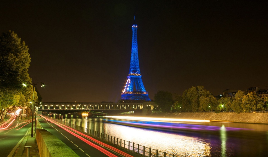 Blue Eiffel Tower