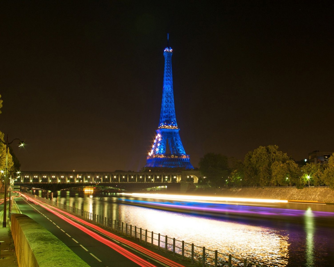 Blue Eiffel Tower