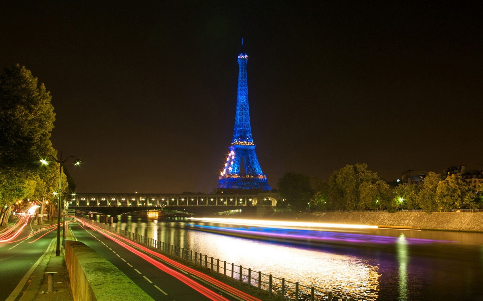 Blue Eiffel Tower