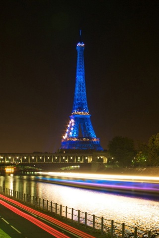 Blue Eiffel Tower