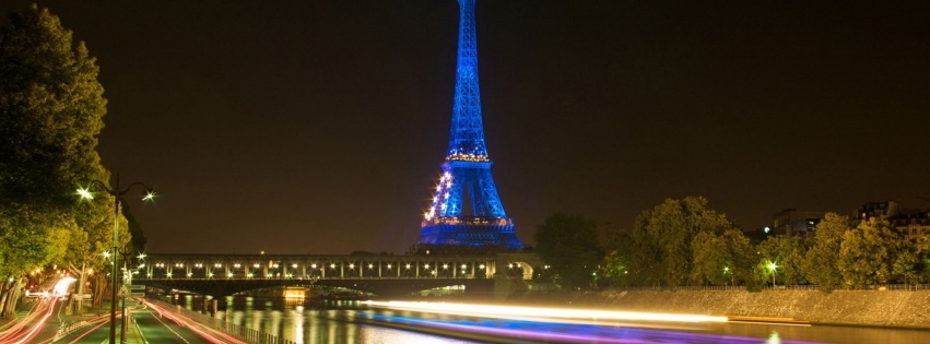 Blue Eiffel Tower