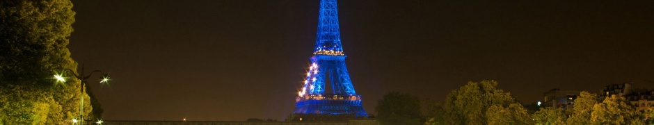 Blue Eiffel Tower