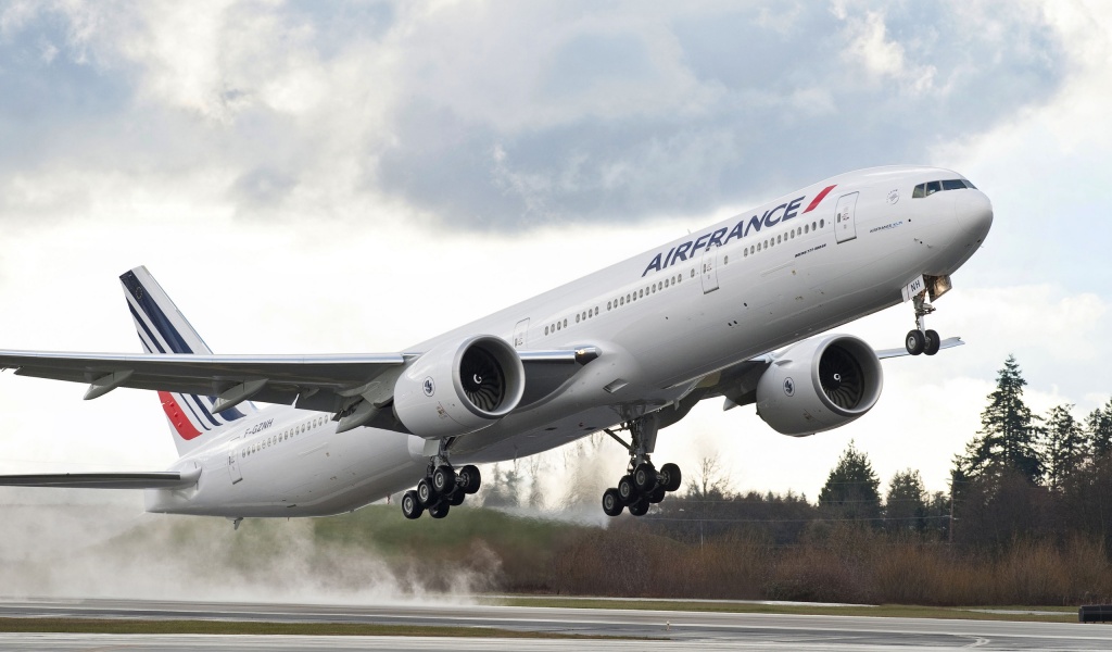 Boeing 777 Plane Take Off The Airport