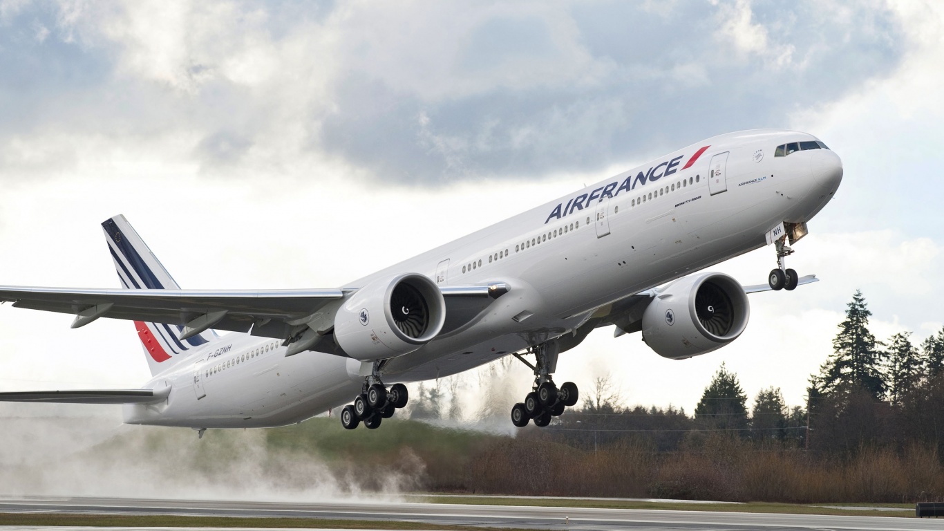 Boeing 777 Plane Take Off The Airport