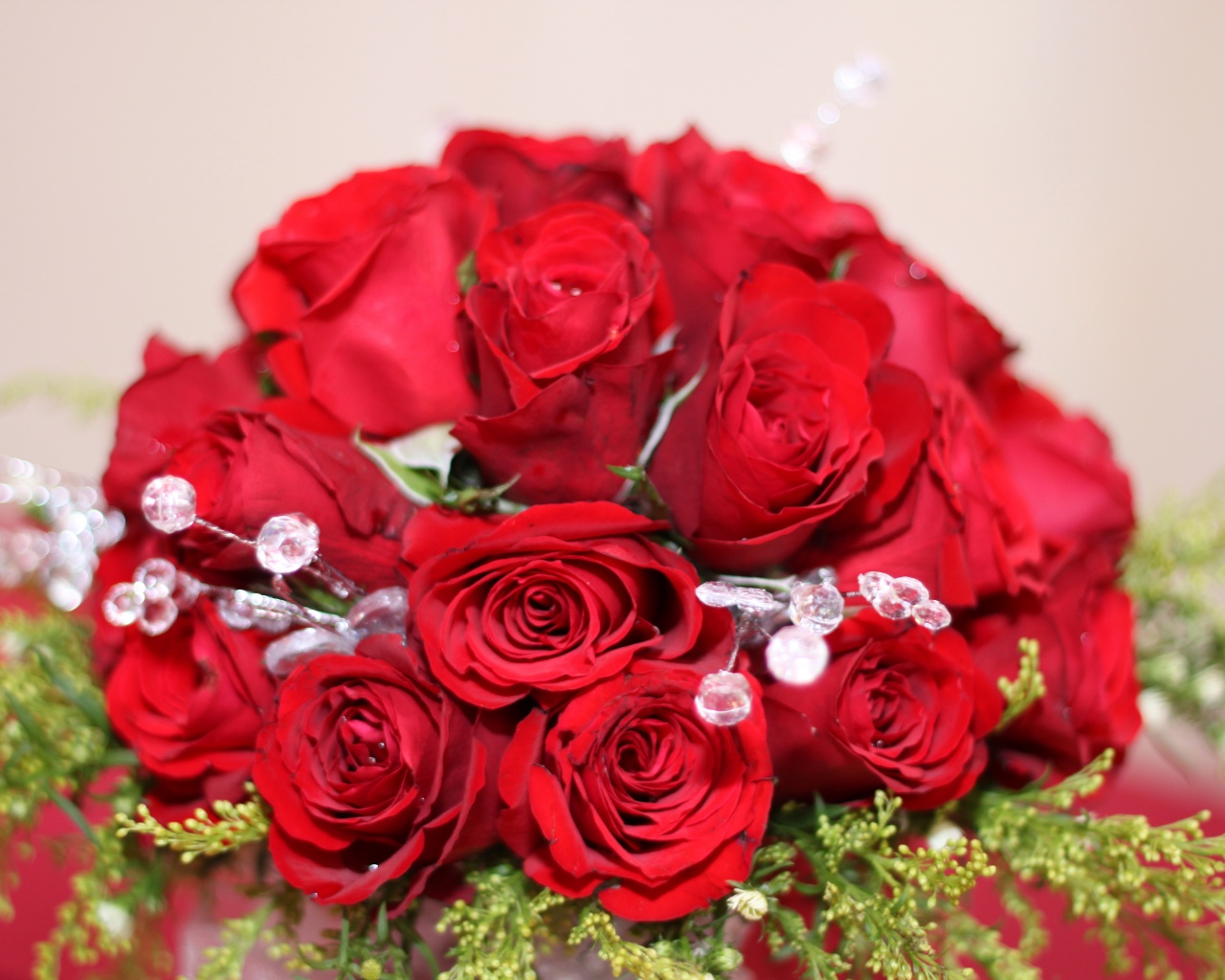 Bouquet Of Red Roses On 8 March