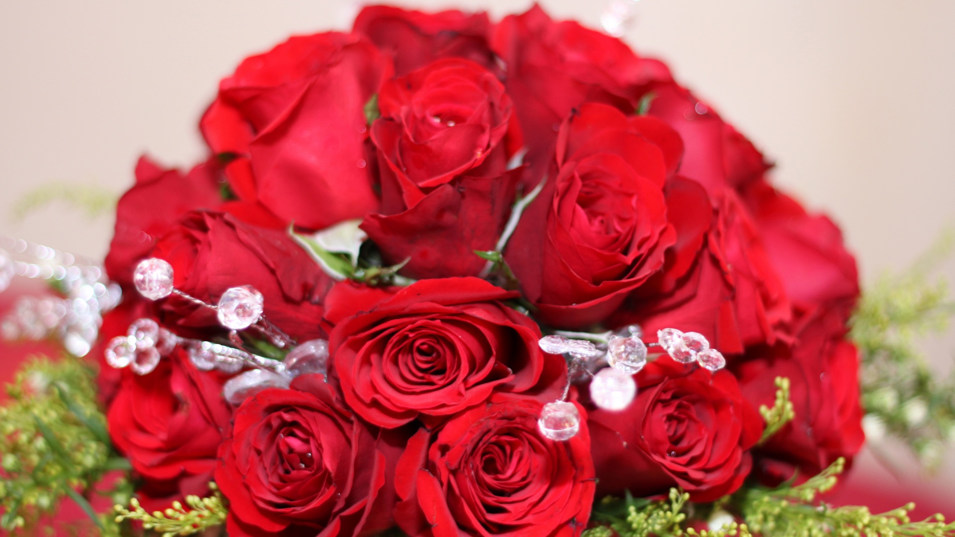 Bouquet Of Red Roses On 8 March